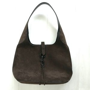 REBECCA MINKOFF Suede Espresso MEGAN Hobo Bag NEW